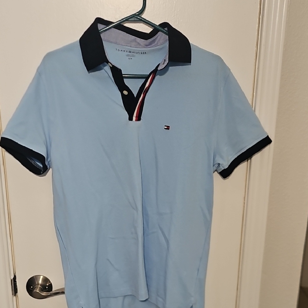 Tommy Hilfiger Blue Polo Shirt Classic Style
